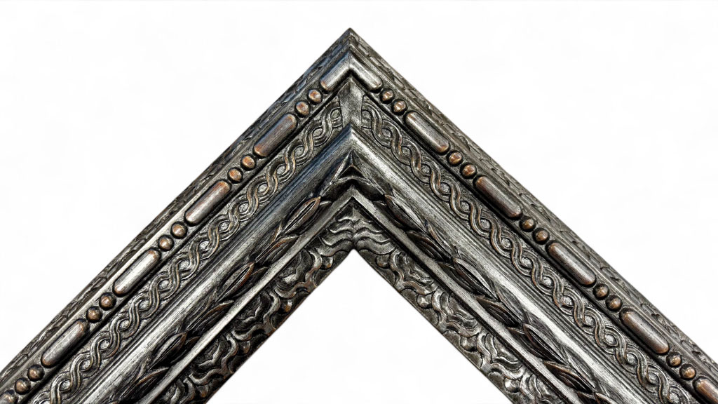 sculpté XVIIème siècle argent-noir