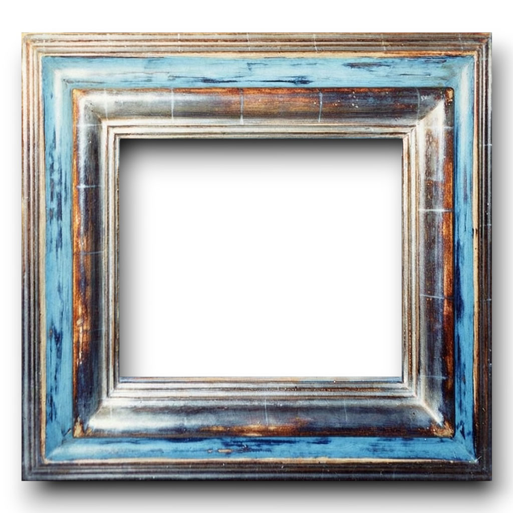 Milos 130 Argent craquelé bleu