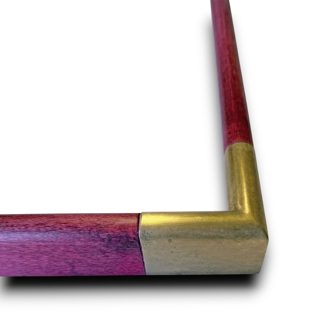 Jonc 3 haut 45 Rouge chine angles or