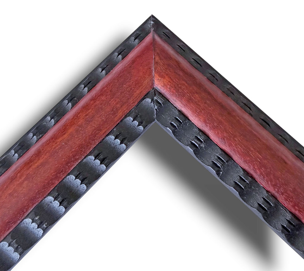 Delia Guilloché noir placage citronnier teinté