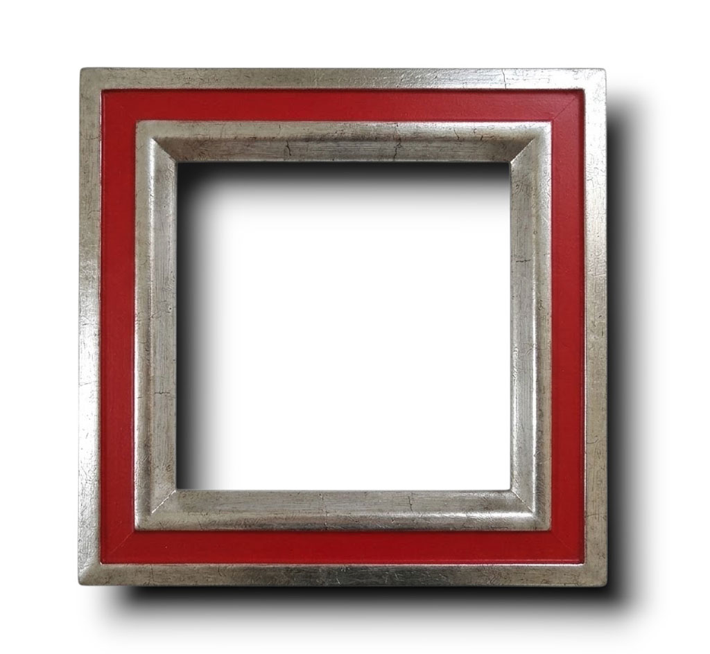 Scalino Argent milieu rouge vif